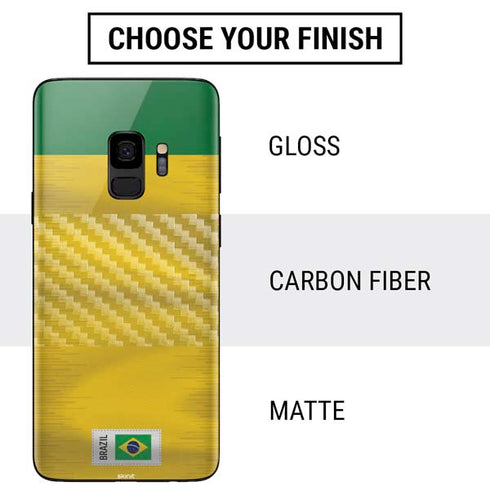 Brazil Soccer Flag Galaxy S9 Skin